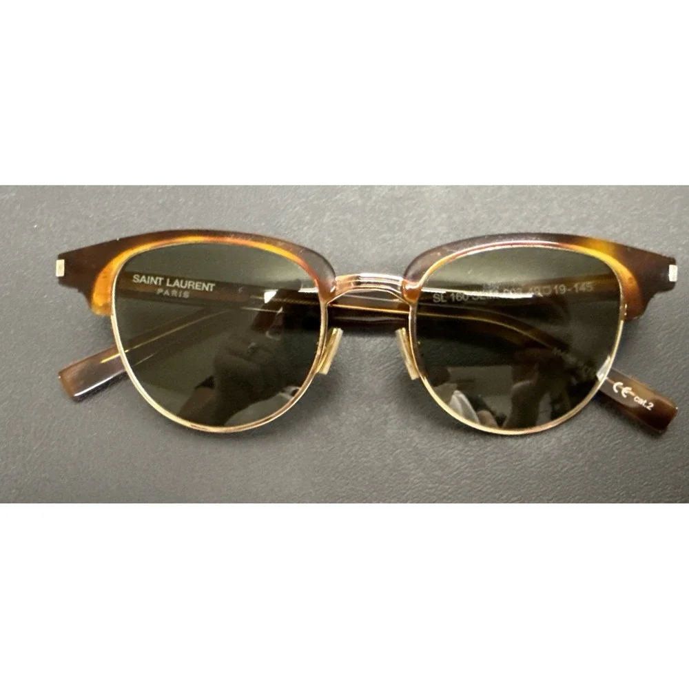Saint Laurent SL 160 Slim 003 Sunglasses 49-19-145 Tortoise Shell No Case Flaws